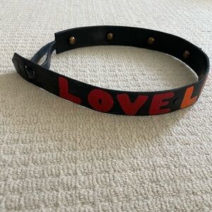 Reversible Brown LOVE' and Studded Women's Belt